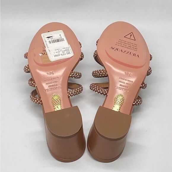 Aquazzura Crystal Leather Sandals size 36.5 - Picture 13 of 14